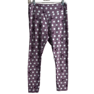 LuLaRoe Purple and White Polka Dot Leggings Size Tall & curvy